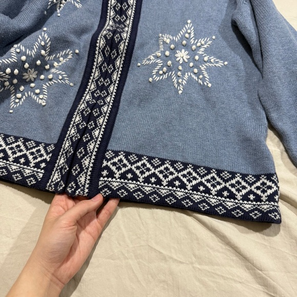 Blue Patterned Sweater - Picture 3 of 4